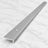 Aluminium Stair Nosing 40MM X 20MM X 0.9M  Wide Grooved Anti-Slip Profile in silver finish
