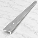 Aluminium Stair Nosing 40MM X 20MM X 0.9M  Wide Grooved Anti-Slip Profile in silver finish
