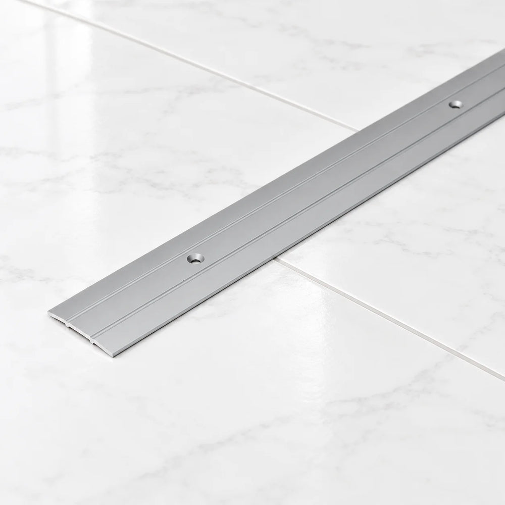 37mm Aluminium Door Threshold Strip – 1m Screw Fix In Silver Color