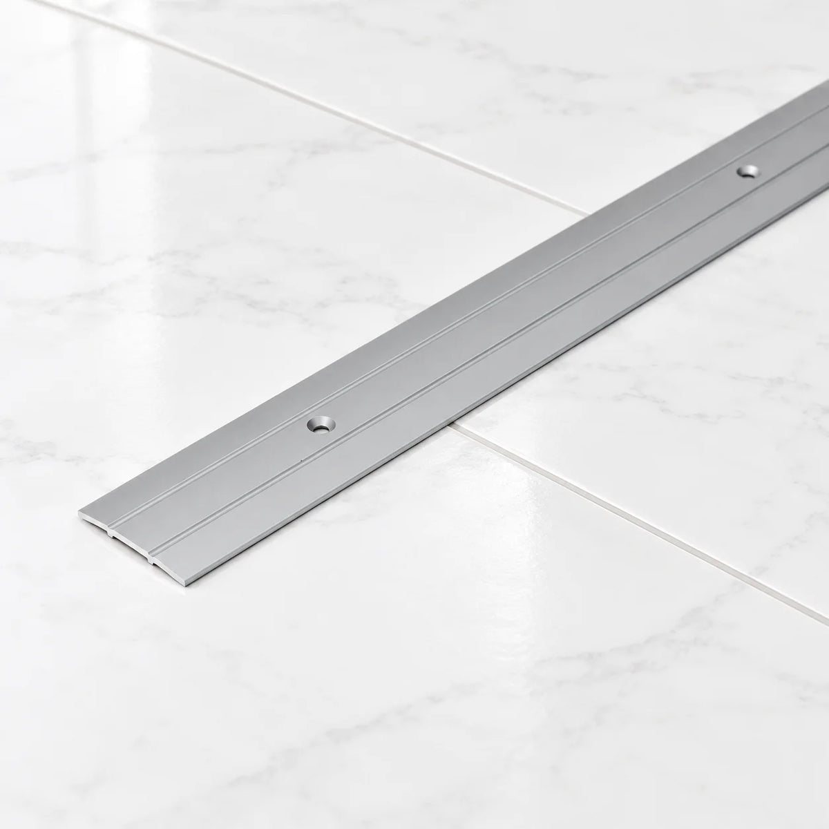 37mm Aluminium Door Threshold Strip – 1m Screw Fix In Silver Color