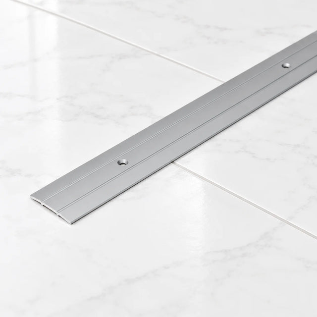 37mm Aluminium Door Threshold Strip – 1m Screw Fix In Silver Color