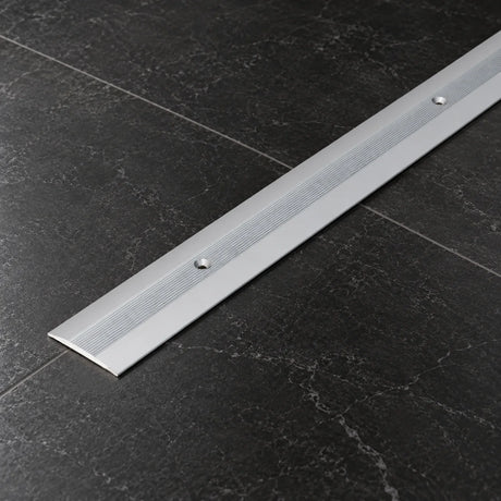 38mm Aluminium Door Threshold Strip – Carpet to Laminate Bar In Silver Color
