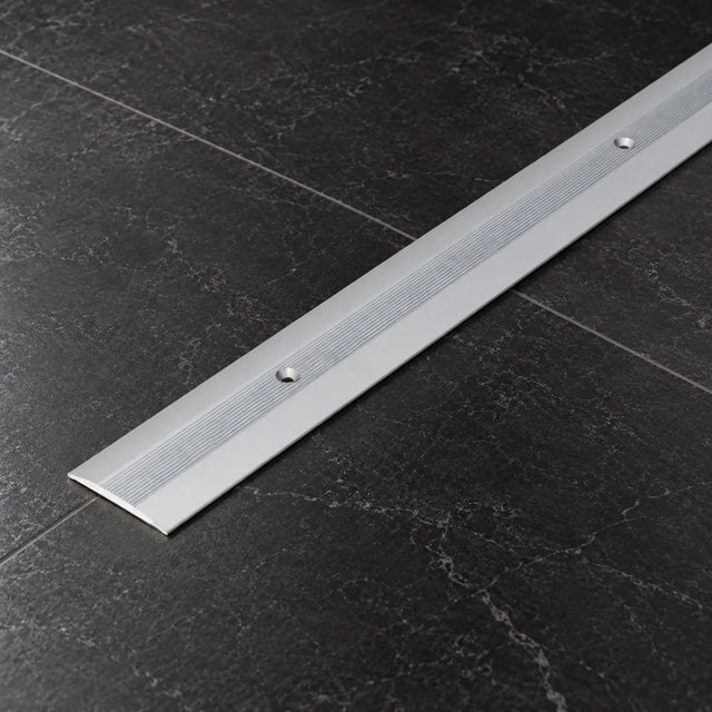 38mm Aluminium Door Threshold Strip – Carpet to Laminate Bar In Silver Color
