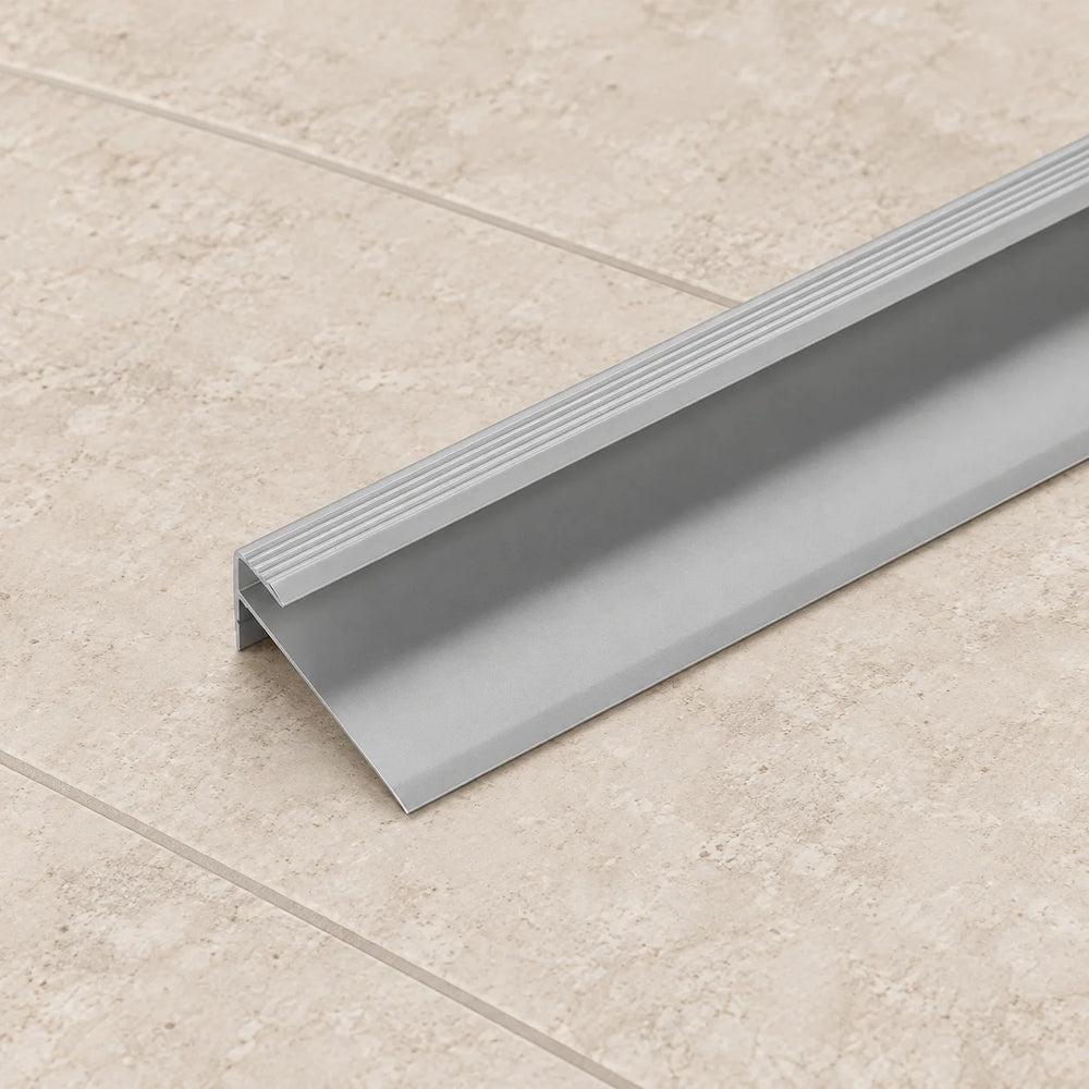 5mm LVT Aluminium Stair Nosing Outer Corner – 900mm & 2500mm In Silver Color