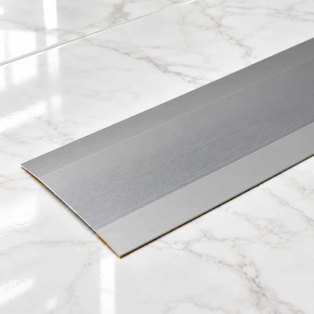 Self Adhesive Aluminium Door Threshold Strip 100mm Wide In Silver Color