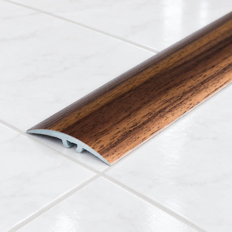 30mm uPVC Wood Effect Door Threshold Strip – 900mm Dual Fix In Teak Color