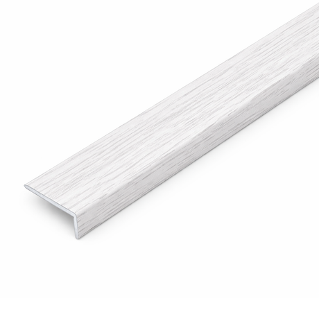 Vanilla Oak Aluminium wood effect self-adhesive stair nosing A31 25×10mm providing clean edge finish on stairs