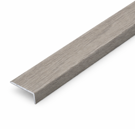 Verden Oak Aluminium wood effect self-adhesive stair nosing A31 25×10mm providing clean edge finish on stairs