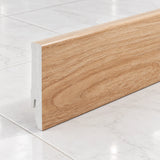 80x14mm Polystyrene Skirting Board – 2.2m Wall Floor Edge Trim In Victorian Wood Color