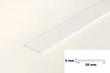 White PVC Plastic Bar Strip Roll Flat Architrave Trim Various Sizes