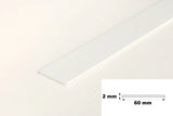 White PVC Plastic Bar Strip Roll Flat Architrave Trim Various Sizes