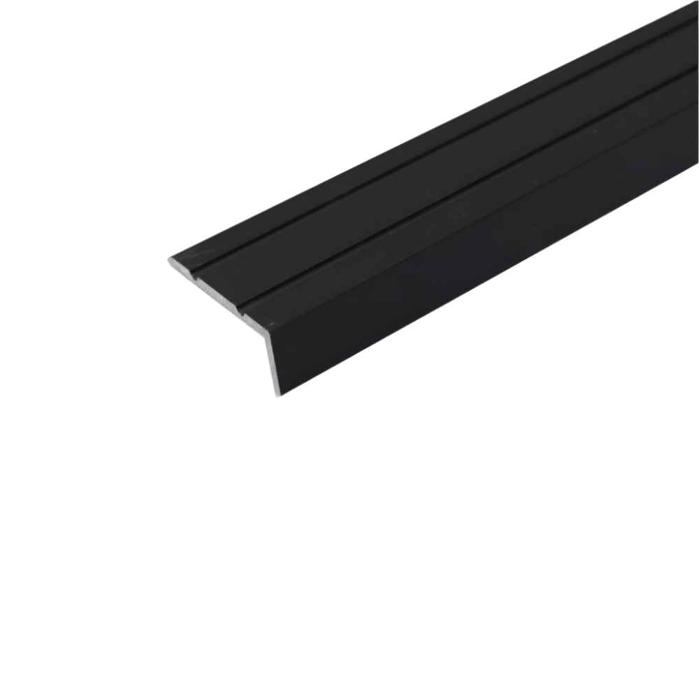 Black A31 25 x 10mm Cayrus Aluminium Self Adhesive Stair Nosing Edge Trim