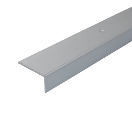 A33 Silver Aluminium Non Slip Ribbed Treads Stair Size