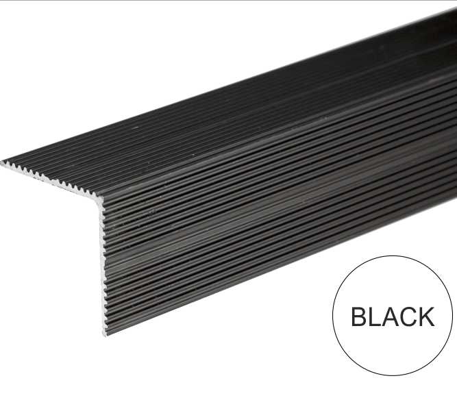 A60 15 x 22mm Push-In Anodised Aluminium Stair Nosing Edge Trim