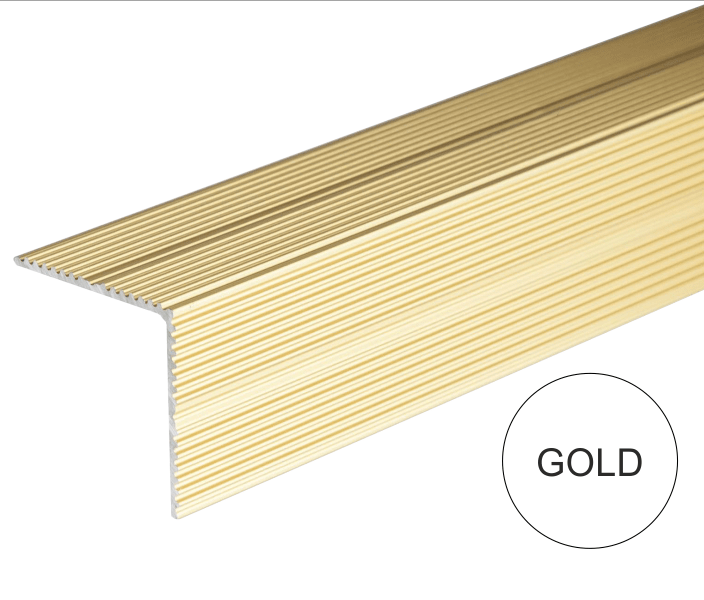 A60 15 x 22mm Push-In Anodised Aluminium Stair Nosing Edge Trim