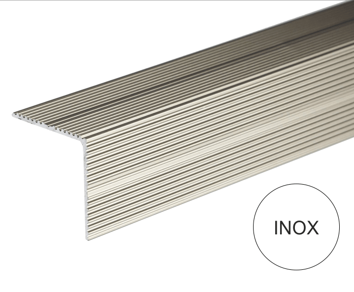 A60 15 x 22mm Push-In Anodised Aluminium Stair Nosing Edge Trim