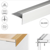 A60 15 x 22mm Push-In Anodised Aluminium Stair Nosing Edge Trim