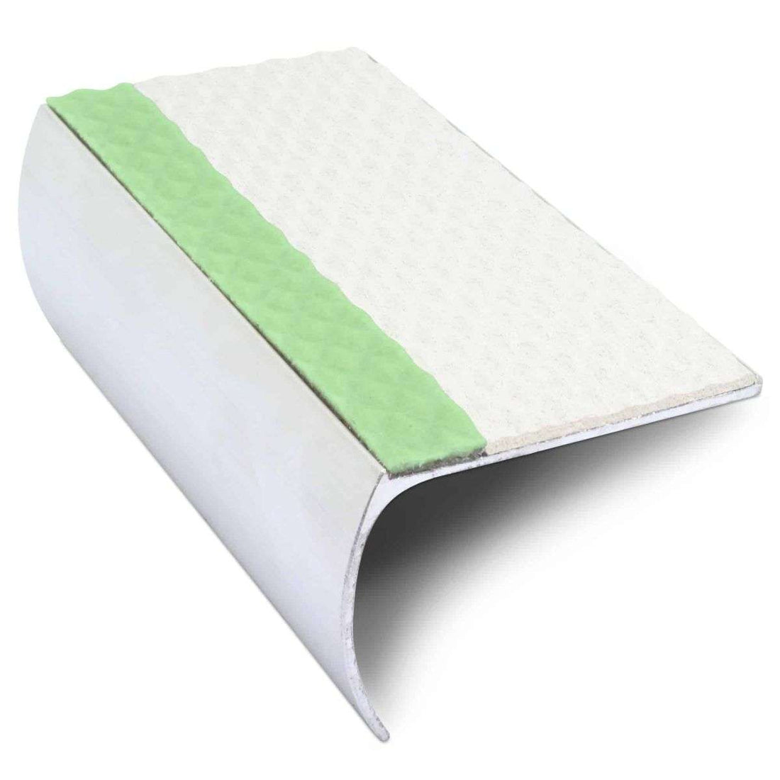ASL03 Tredsafe 57x40mm Aluminium Non Slip Stair Nosing Edge Trim With Pvc Insert