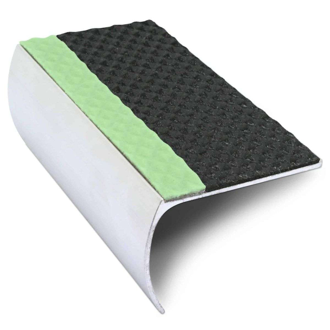 ASL03 Tredsafe 57x40mm Aluminium Non Slip Stair Nosing Edge Trim With Pvc Insert