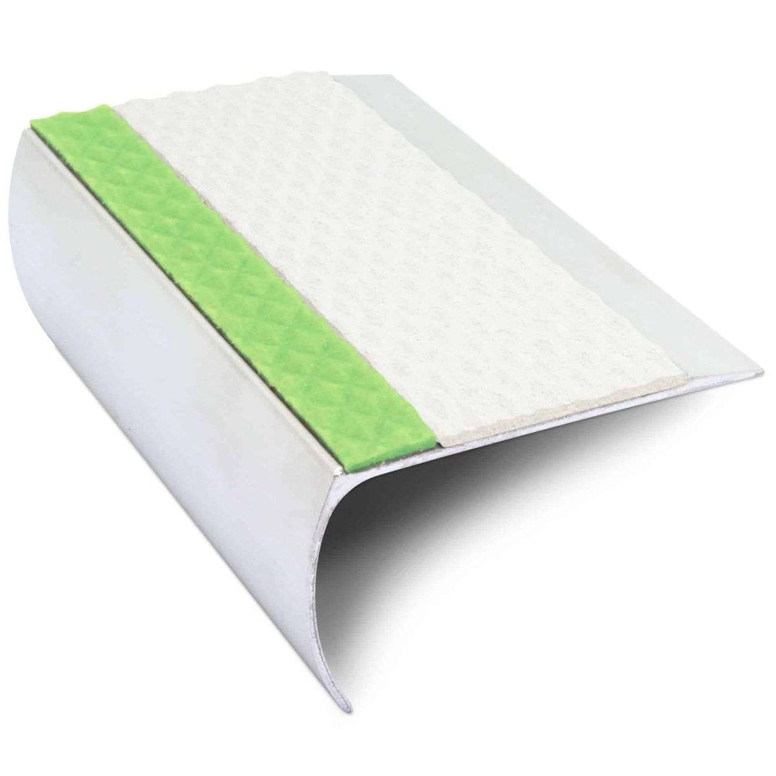 ASL25 69x40mm Tredsafe Aluminium Non Slip Stair Nosing Edge Trim With Pvc Insert