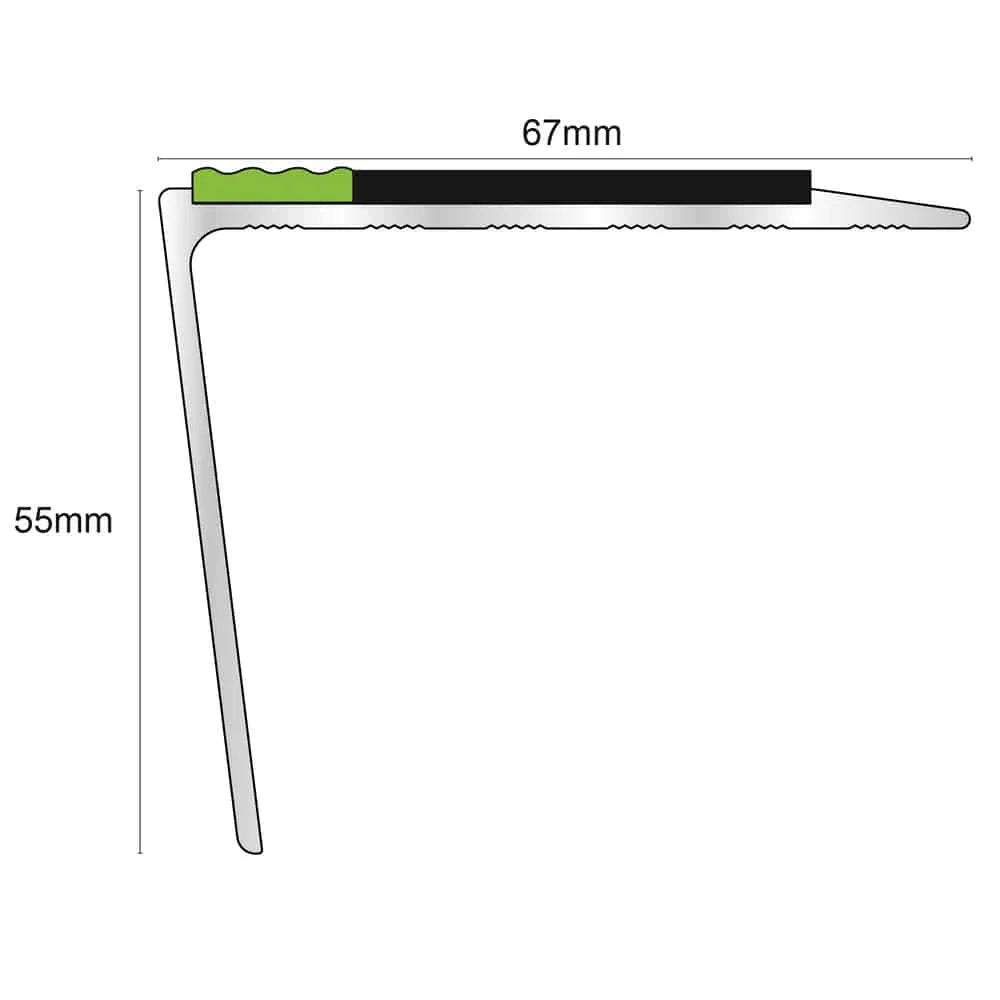  67x55mm Tredsafe DDA Compliant Aluminium Non Slip