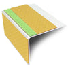 ASL28 75x58mm Rakeback Tredsafe DDA Compliant Aluminium Non Slip Stair Nosing Edge Trim With Pvc Insert