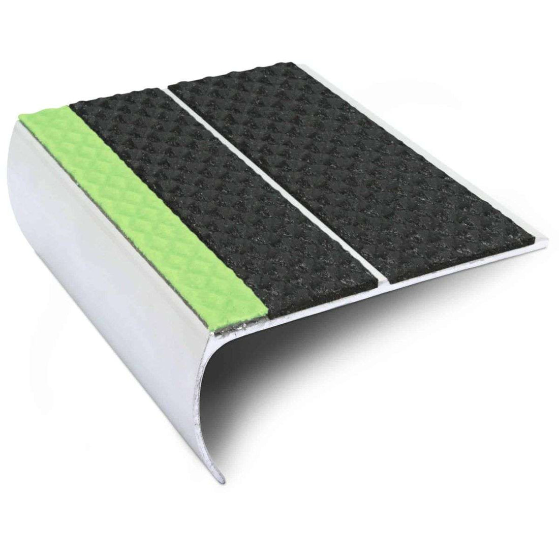 ASL29 87x40mm Tredsafe Aluminium Non Slip Stair Nosing Edge Trim With Pvc Insert