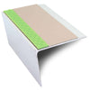 ASL26 67x55mm DDA Compliant Aluminium Non Slip Stair Nosing Edge Trim With Pvc Insert
