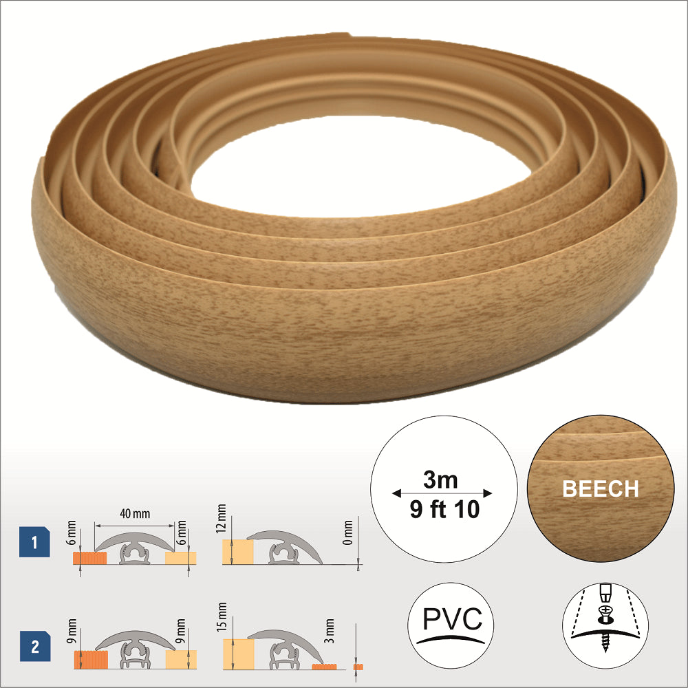 Beech Flex Line Flooring Transition