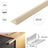 Beige PVC Straight Edge L shaped Tile Trim 8,10,12.5mm Depth