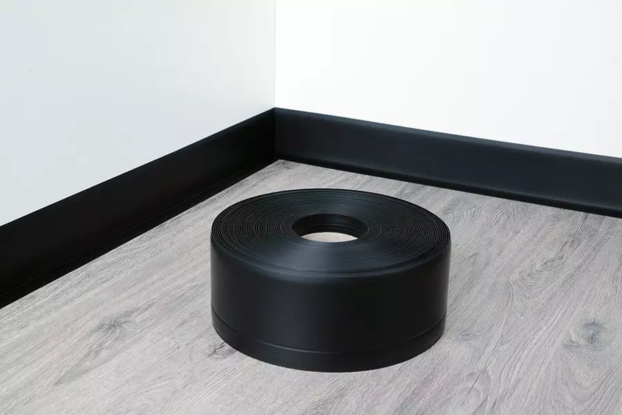 Flexible PVC Skirting Board 100×25mm – 10m Soft Floor & Wall Edge Trim Roll