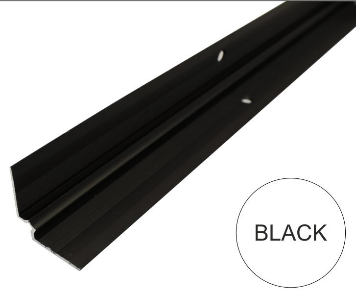 C31 28 x 28mm Anodised Aluminium LVT Stair nosing Inner Corner For 5mm Flooring