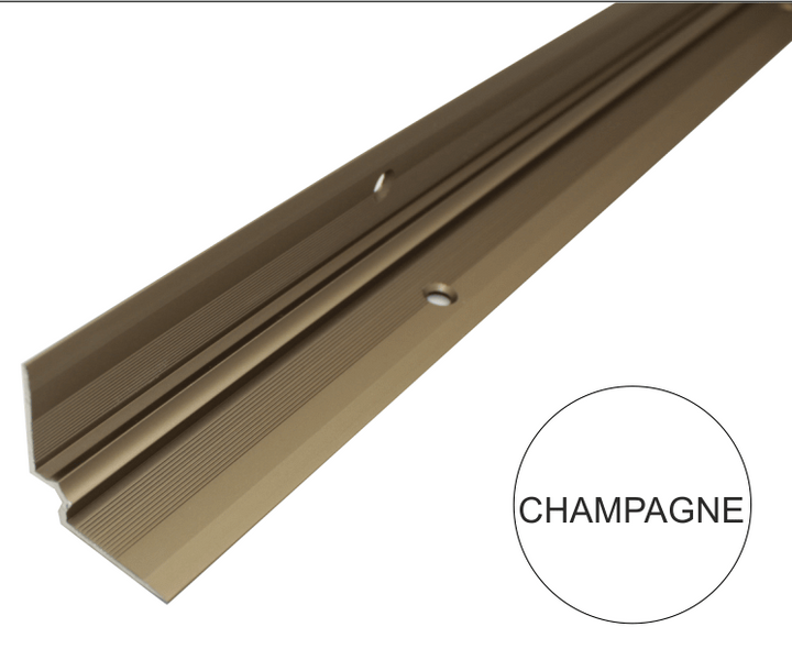 C31 28 x 28mm Anodised Aluminium LVT Stair nosing Inner Corner For 5mm Flooring