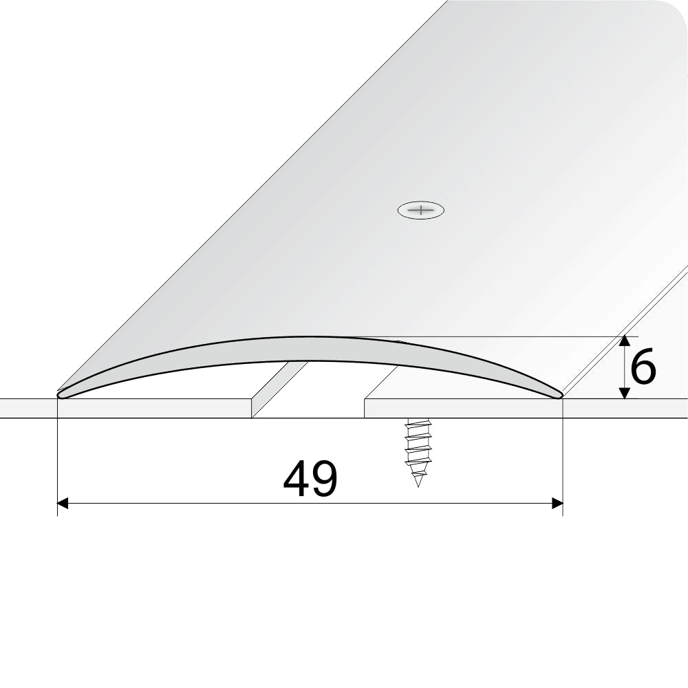 A04 49mm Cayrus Aluminium Threshold Strip Size