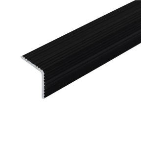 Black Cayrus Aluminium A35 20 x 20mm Aluminium Non Slip Ribbed Treads