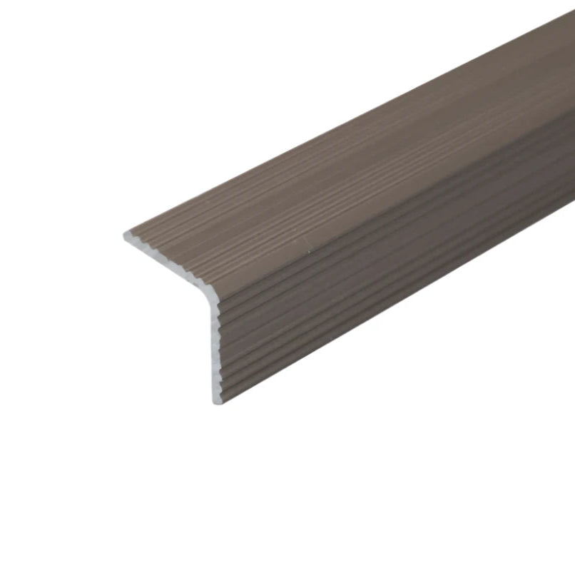 Champagne Cayrus Aluminium A35 20 x 20mm Aluminium Non Slip Ribbed Treads