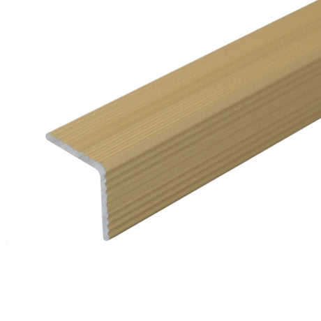 Gold Cayrus Aluminium A35 20 x 20mm Aluminium Non Slip Ribbed Treads