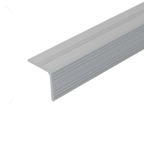 Silver Cayrus Aluminium A35 20 x 20mm Aluminium Non Slip Ribbed Treads