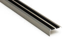 Aluminium Stair Nosing with Rubber Insert 35mm x 19mm