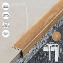 D-K0200 Pvc Wood Effect Stair Nosing Edge Trim ( 30 x 30mm )
