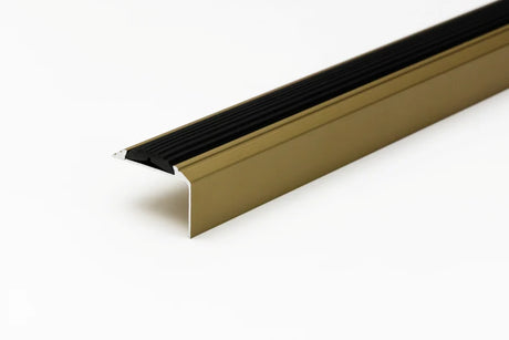 Anti-slip aluminium stair nosing with concealed screw fix for residential and commercial stairs