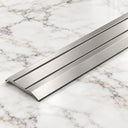 Inox A12 25mm anodised aluminium flat door threshold strip with a slim profile for neat floor transitions.