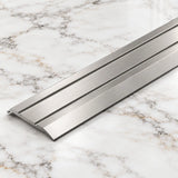 Inox A12 25mm anodised aluminium flat door threshold strip with a slim profile for neat floor transitions.