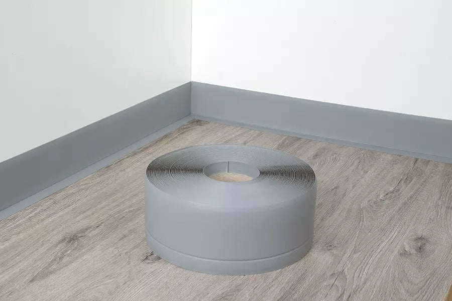 Flexible PVC Skirting Board 100×25mm – 10m Soft Floor & Wall Edge Trim Roll