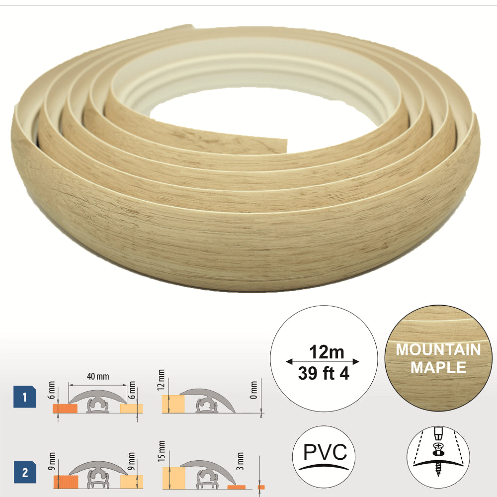 Mountain Maple Flex Line Flooring Flexible Profile Door Threshold