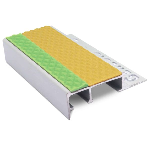 Yellow Slimline Stair Nosing 12.5mm Anti Slip Tredsafe