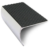 NSL03 Tredsafe 57 x 40mm Aluminium Non Slip Stair Nosing Bullnose Edge Trim With Pvc Insert