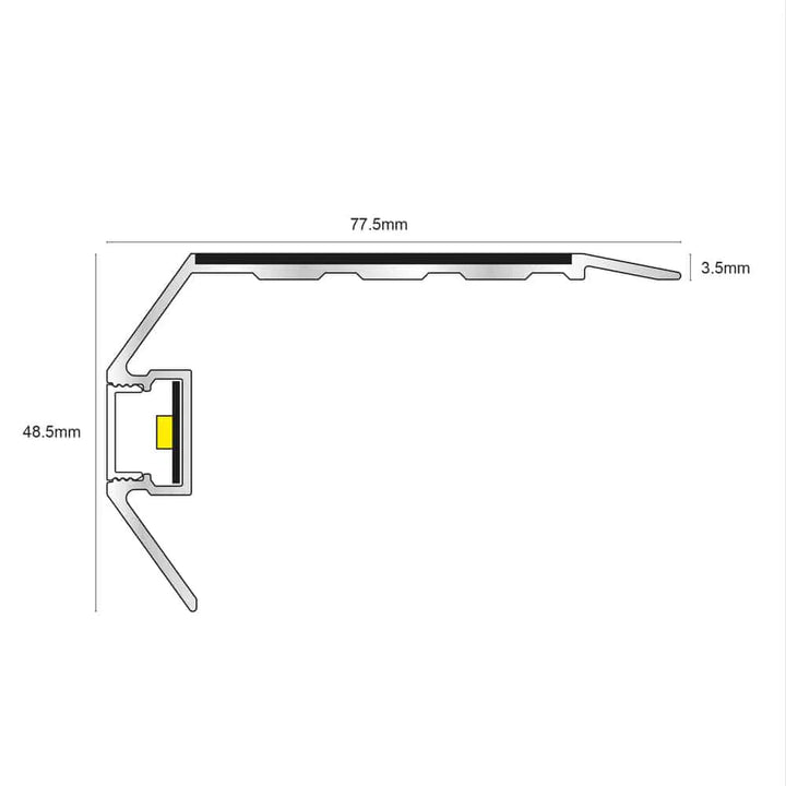 NSLR50 – Vision Light Out – Non Slip Stair Nosing Size