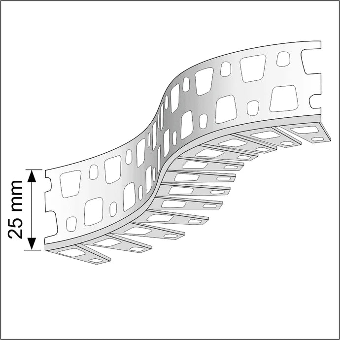 10 X 25x25 Pvc Flexible Arch Render Corner Bead 3m