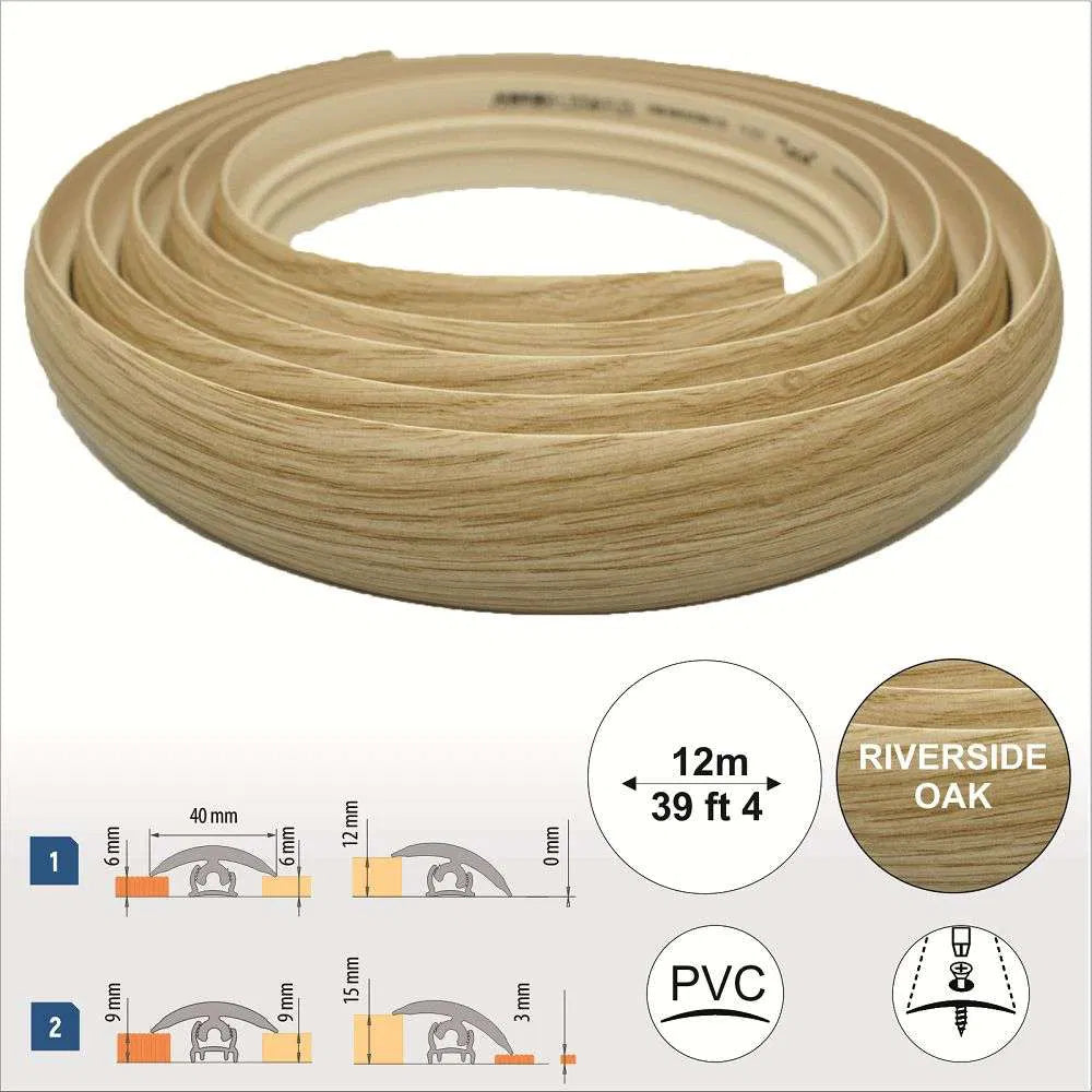 Riverside Oak Flexible Flooring Transition Profile Door Threshold